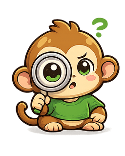 LinkGaze mascot looking through a magnifying glass